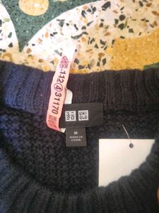 Navy Blue Cable Knit Sweater