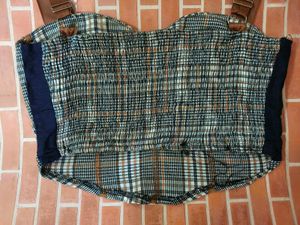 Plaid Bustier Top