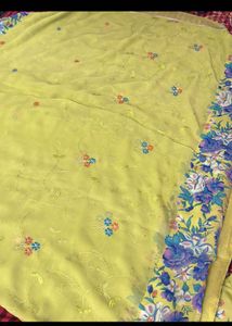 Embroidered  Printed Saree