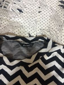 Black &amp; White Pattern Tee