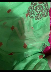 green saree