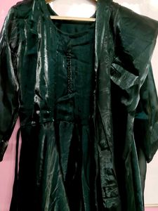 Elegant Green Frock With Duppatta Set