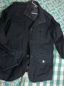 H&amp;M Import Uni Coat🧥 Half Trenchcoat Premium Wool