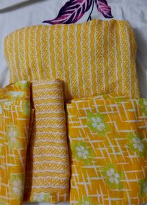 Yellow Floral 3 Piece Ready To Wear Suit