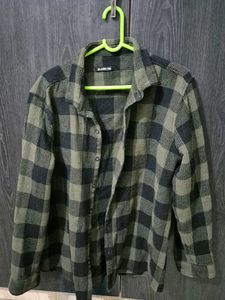 Green & Black Plaid Shirt