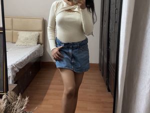 Criss Cross Knit Top