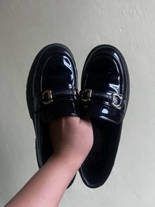 Black Heeled Loafer