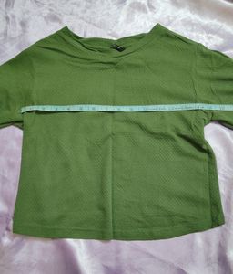Green Zudio Crop Top
