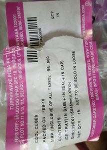 Tupperware  Ice Tray