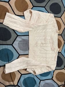 Cream Cable Knit Sweater