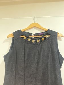 Shimmer Type Material Black Top