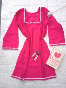 Rose Pink Short Kurti 🩷