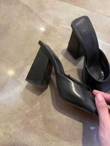 H&amp;M black block heels
