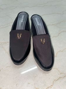 Smart Black Wedges- loafer Style