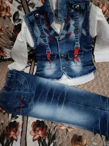 Denim Vest & Jeans Set