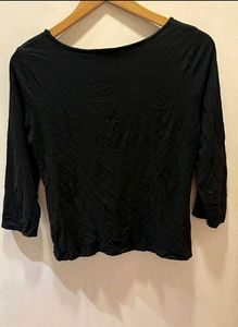 vintage Black Lace Trim Top