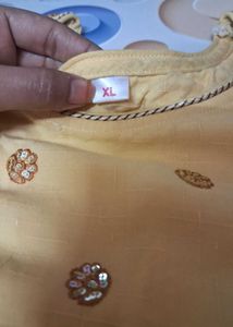 Elegant Yellow Embroidered Anarkali