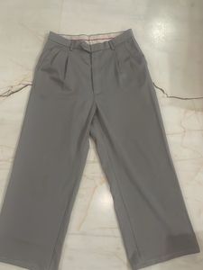 Gray Wide Leg Trousers