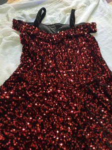 Red Sequin Dress