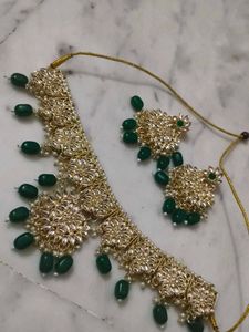 Green Kundan Set