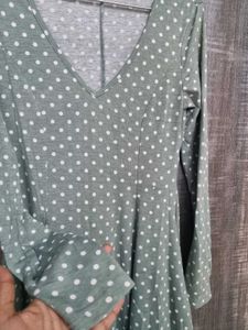 Pastel Green Polka Dot Bodycon Dress