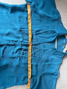 Teal Button-Down Top