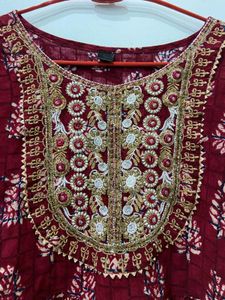 Short Frock With Gherdaar Sharara