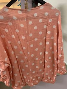 Mango Polka Dot Top