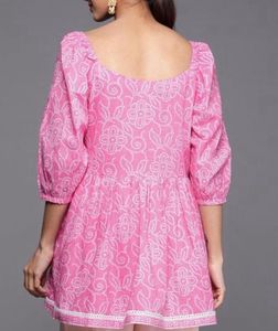 Libas Pink Floral Short Kurti Tunic