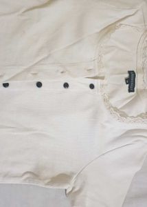 White Lace Trim Top