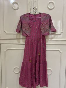 Pink Kurta Set with Jacket