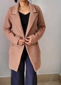 Blush Pink Wool Blend Coat