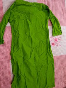 Mehndi green Kurti + Pink Leggings