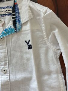 White Long Sleeve Button-Down Shirt