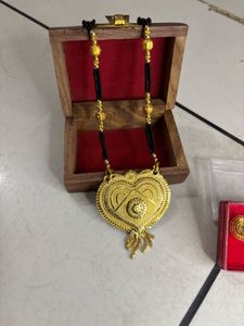 Gold-Plated Mangalsutra &amp; Earring Set
