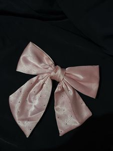 Pink Rhinestone Hair Bow