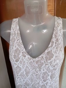 White Animal Print Dress