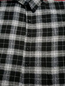 Black And White Striped Crop Shirt
