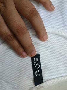 Cute White Button-Up T-Shirt