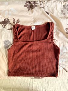 Brown Crop Top