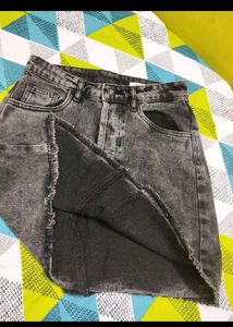 ALERT🚀New WithoutTag CharcoalGrey Mini Denim Skir