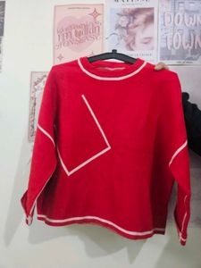 Red & White Sweater