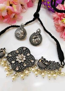 Beautiful Oxidised Choker Set