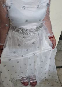 Elegant White Ethnic Gown