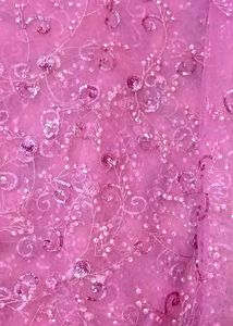 Rose Pink Net saare With sequins Jal Work❤