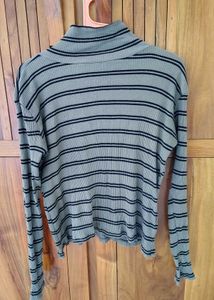Striped Turtleneck Top