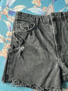 Zara High Waist Denim Shorts