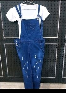 Brand New Jumpsuit With White T-shirt