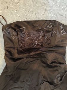 Elegant Brown beaded Dress