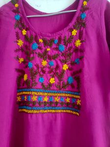 Women&#39;s kurti with embroidery work
